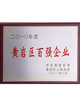 2010年黃巖區(qū)百強(qiáng)企業(yè)